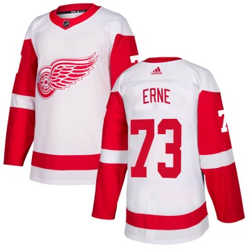 Authentic Adidas Men's Adam Erne Detroit Red Wings Jersey - White