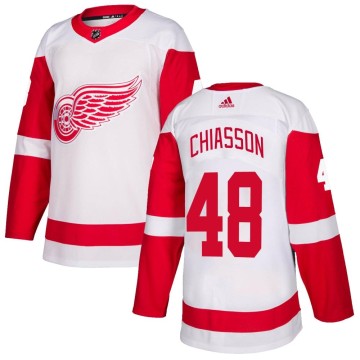 Authentic Adidas Men's Alex Chiasson Detroit Red Wings Jersey - White