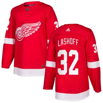 Authentic Adidas Men's Brian Lashoff Detroit Red Wings Home Jersey - Red