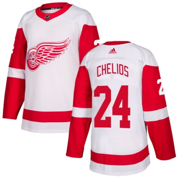 Authentic Adidas Men's Chris Chelios Detroit Red Wings Jersey - White