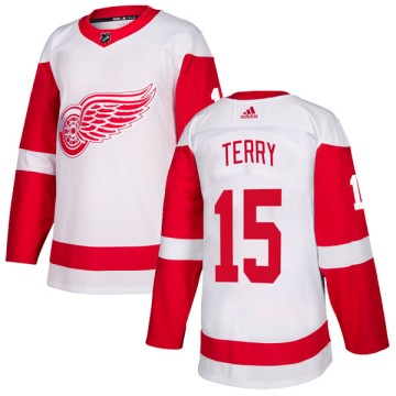 Authentic Adidas Men's Chris Terry Detroit Red Wings Jersey - White