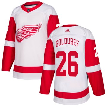 Authentic Adidas Men's Cody Goloubef Detroit Red Wings ized Jersey - White