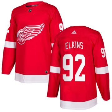Authentic Adidas Men's Corey Elkins Detroit Red Wings Home Jersey - Red