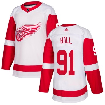 Authentic Adidas Men's Curtis Hall Detroit Red Wings Jersey - White