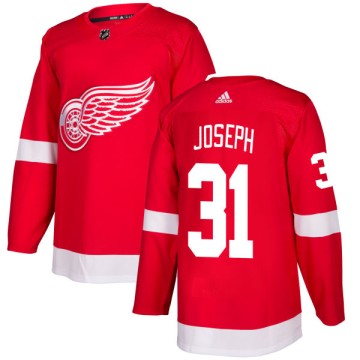 Authentic Adidas Men's Curtis Joseph Detroit Red Wings Jersey - Red