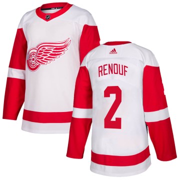 Authentic Adidas Men's Dan Renouf Detroit Red Wings Jersey - White