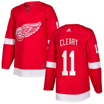Authentic Adidas Men's Daniel Cleary Detroit Red Wings Home Jersey - Red