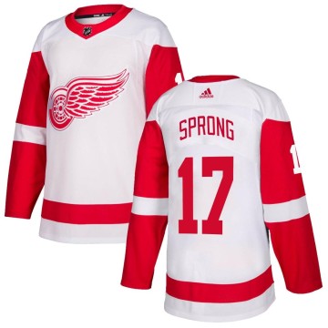 Authentic Adidas Men's Daniel Sprong Detroit Red Wings Jersey - White