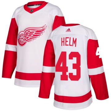 Authentic Adidas Men's Darren Helm Detroit Red Wings Jersey - White
