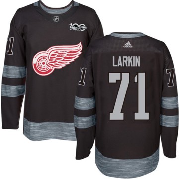 Authentic Adidas Men's Dylan Larkin Detroit Red Wings 1917-2017 100th Anniversary Jersey - Black