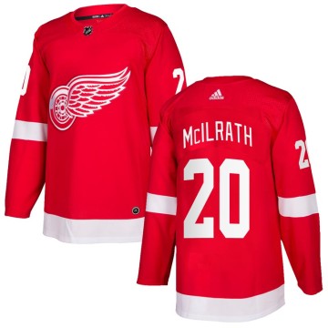Authentic Adidas Men's Dylan McIlrath Detroit Red Wings Home Jersey - Red