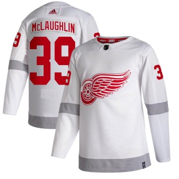 Authentic Adidas Men's Dylan McLaughlin Detroit Red Wings 2020/21 Reverse Retro Jersey - White