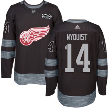Authentic Adidas Men's Gustav Nyquist Detroit Red Wings 1917-2017 100th Anniversary Jersey - Black