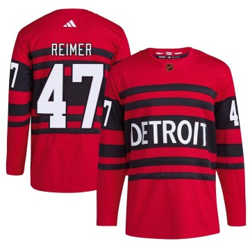 Authentic Adidas Men's James Reimer Detroit Red Wings Reverse Retro 2.0 Jersey - Red