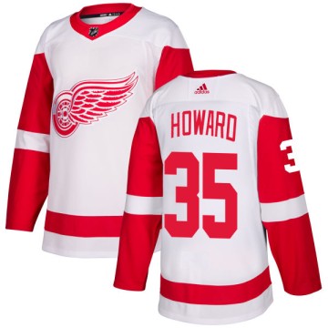 Authentic Adidas Men's Jimmy Howard Detroit Red Wings Jersey - White