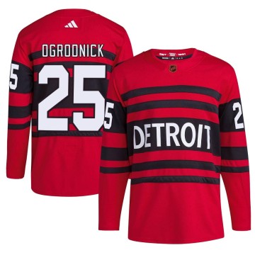 Authentic Adidas Men's John Ogrodnick Detroit Red Wings Reverse Retro 2.0 Jersey - Red