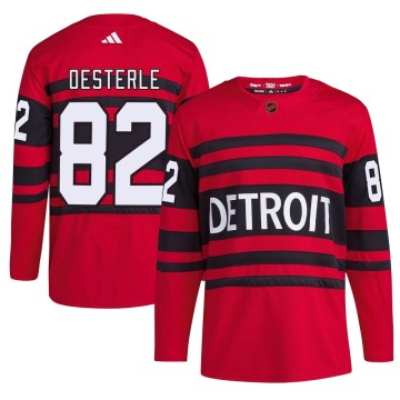 Authentic Adidas Men's Jordan Oesterle Detroit Red Wings Reverse Retro 2.0 Jersey - Red