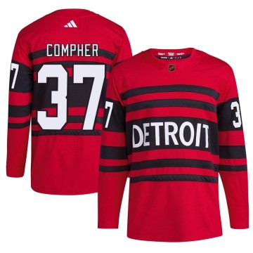 Authentic Adidas Men's J.T. Compher Detroit Red Wings Reverse Retro 2.0 Jersey - Red