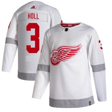 Authentic Adidas Men's Justin Holl Detroit Red Wings 2020/21 Reverse Retro Jersey - White