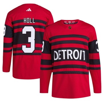 Authentic Adidas Men's Justin Holl Detroit Red Wings Reverse Retro 2.0 Jersey - Red