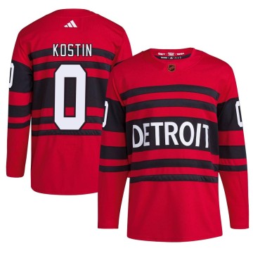 Authentic Adidas Men's Klim Kostin Detroit Red Wings Reverse Retro 2.0 Jersey - Red