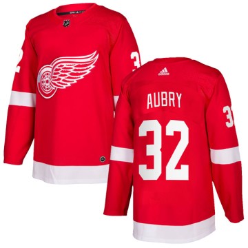 Authentic Adidas Men's Louis-Marc Aubry Detroit Red Wings Home Jersey - Red