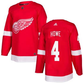 Authentic Adidas Men's Mark Howe Detroit Red Wings Home Jersey - Red