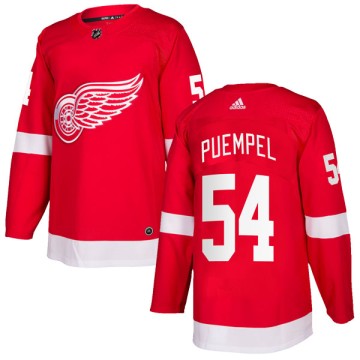 Authentic Adidas Men's Matt Puempel Detroit Red Wings Home Jersey - Red
