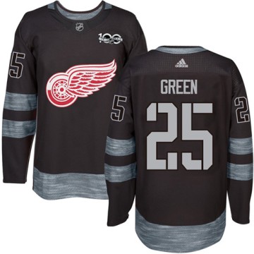 Authentic Adidas Men's Mike Green Detroit Red Wings Black 1917-2017 100th Anniversary Jersey - Green