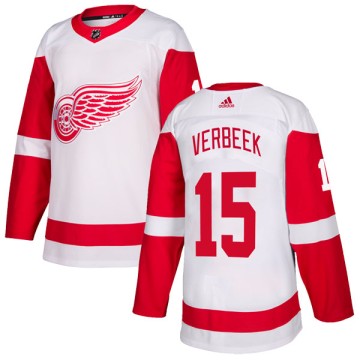Authentic Adidas Men's Pat Verbeek Detroit Red Wings Jersey - White