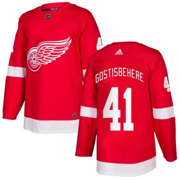 Authentic Adidas Men's Shayne Gostisbehere Detroit Red Wings Home Jersey - Red