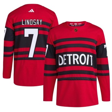Authentic Adidas Men's Ted Lindsay Detroit Red Wings Reverse Retro 2.0 Jersey - Red