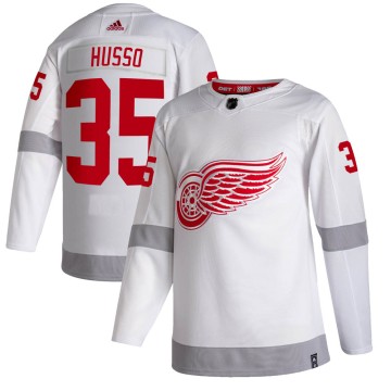 Authentic Adidas Men's Ville Husso Detroit Red Wings 2020/21 Reverse Retro Jersey - White