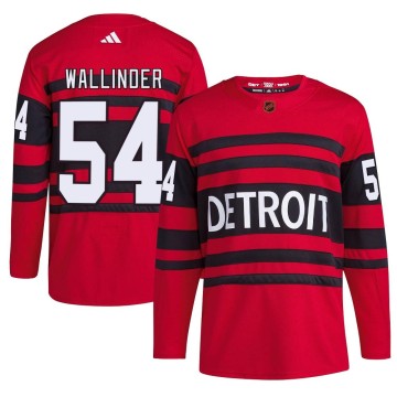 Authentic Adidas Men's William Wallinder Detroit Red Wings Reverse Retro 2.0 Jersey - Red