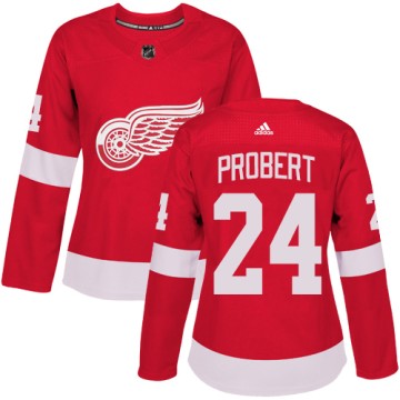 Authentic Adidas Women's Bob Probert Detroit Red Wings Home Jersey - Red