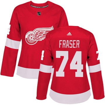 Authentic Adidas Women's Cole Fraser Detroit Red Wings Home Jersey - Red