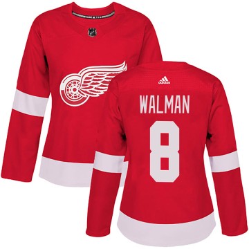 Authentic Adidas Women's Jake Walman Detroit Red Wings Home Jersey - Red