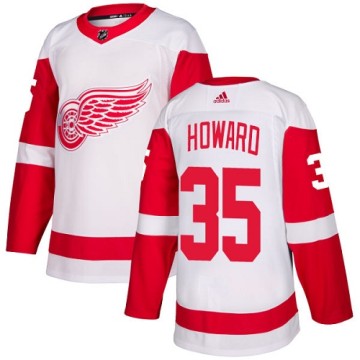 Authentic Adidas Women's Jimmy Howard Detroit Red Wings Away Jersey - White