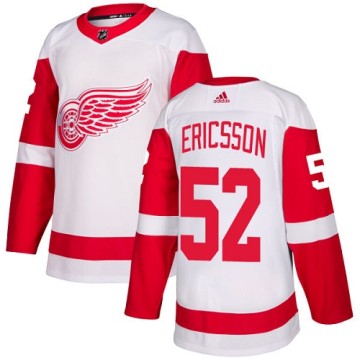 Authentic Adidas Women's Jonathan Ericsson Detroit Red Wings Away Jersey - White