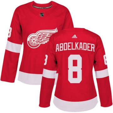 Authentic Adidas Women's Justin Abdelkader Detroit Red Wings Home Jersey - Red