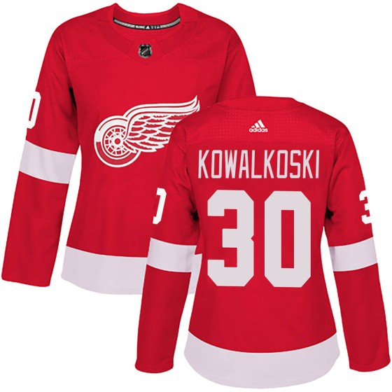 Authentic Adidas Women's Justin Kowalkoski Detroit Red Wings Home Jersey - Red