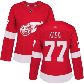 Authentic Adidas Women's Oliwer Kaski Detroit Red Wings Home Jersey - Red