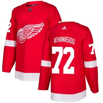 Authentic Adidas Youth Andreas Athanasiou Detroit Red Wings Home Jersey - Red
