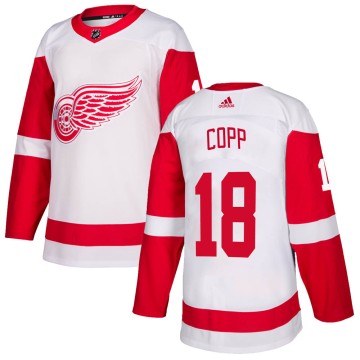 Authentic Adidas Youth Andrew Copp Detroit Red Wings Jersey - White