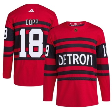 Authentic Adidas Youth Andrew Copp Detroit Red Wings Reverse Retro 2.0 Jersey - Red