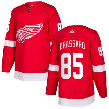 Authentic Adidas Youth Austen Brassard Detroit Red Wings Home Jersey - Red