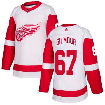 Authentic Adidas Youth Brady Gilmour Detroit Red Wings Jersey - White