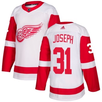 Authentic Adidas Youth Curtis Joseph Detroit Red Wings Away Jersey - White