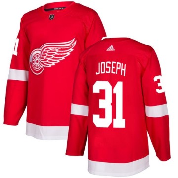 Authentic Adidas Youth Curtis Joseph Detroit Red Wings Home Jersey - Red