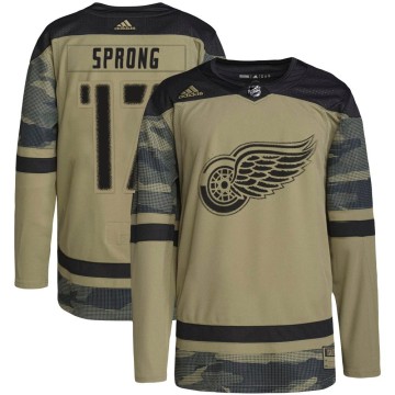 Authentic Adidas Youth Daniel Sprong Detroit Red Wings Military Appreciation Practice Jersey - Camo